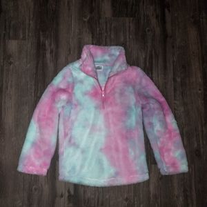 Kids Tie Dye Plush Pullover
